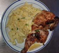 Pollo con papas fritas